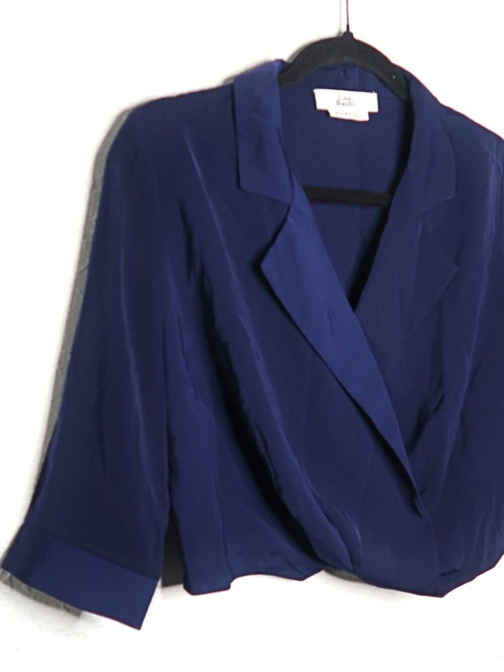 Love Bonito Navy Blue Crop Top Blouse - Picture 3 of 6